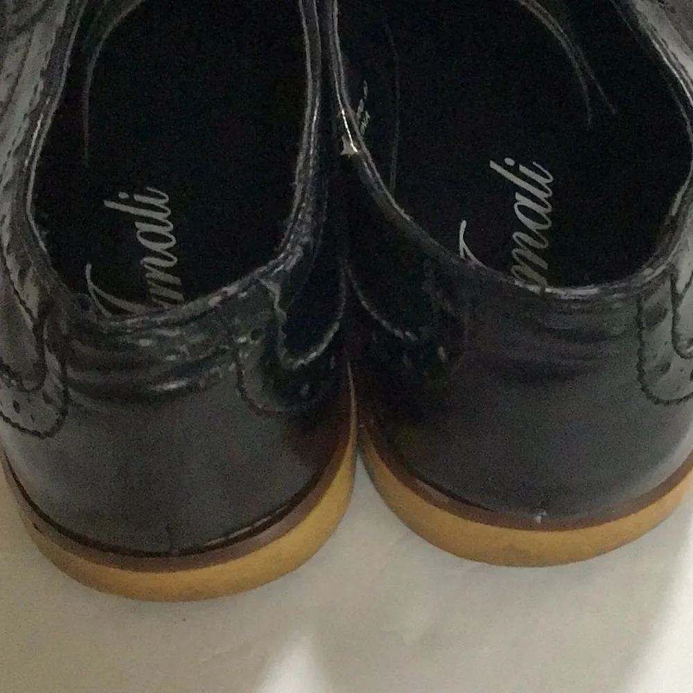 Amali Black Wingtip Dress‎ Brogue Tie Shoes 8 1/2